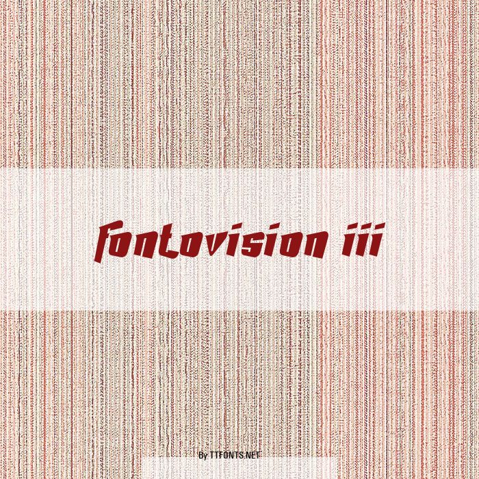 Fontovision III example